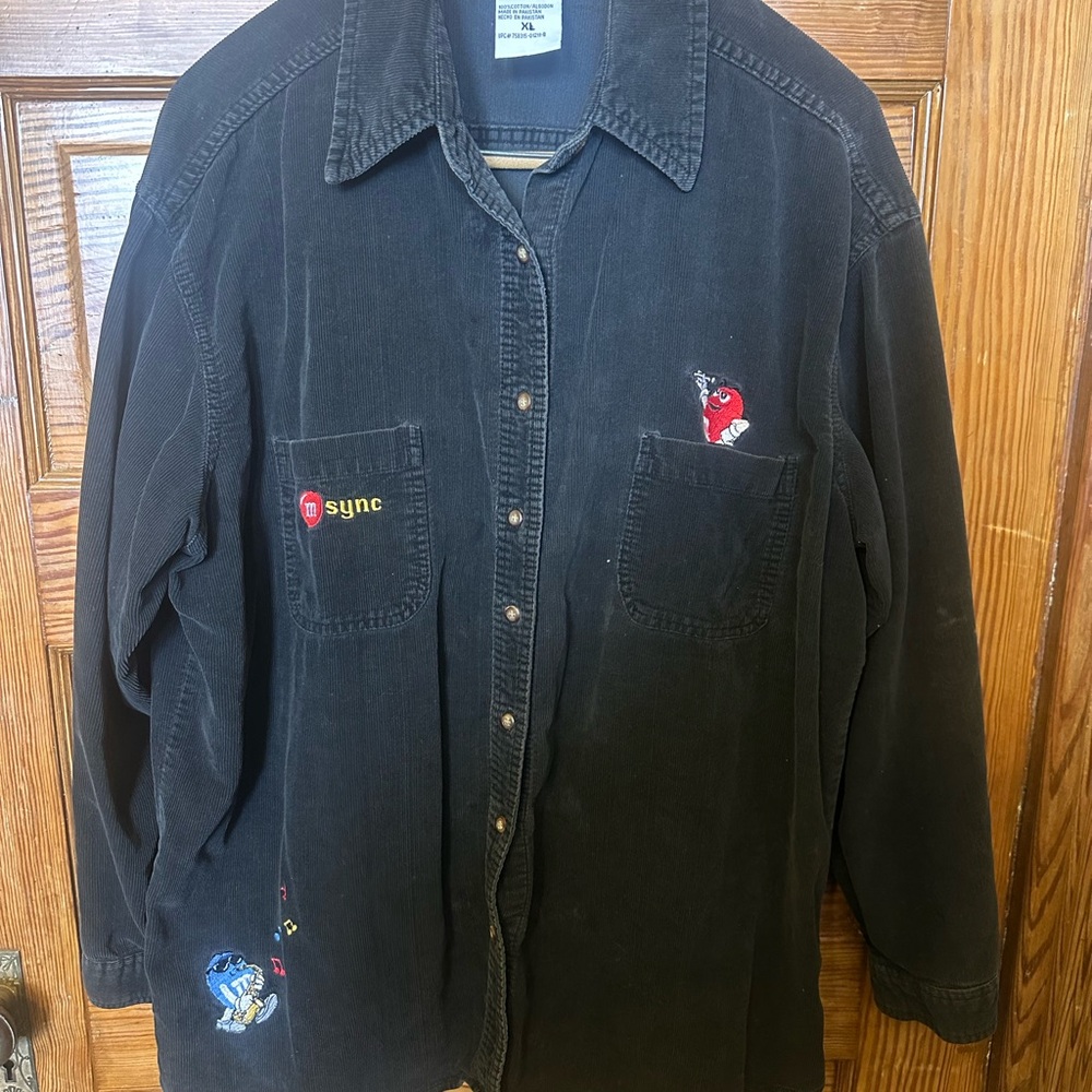 Vintage NSYNC Black Corduroy Shirt